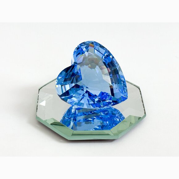 Swarovski - Vintage RETIRED Crystal Blue Faceted Heart - 1997 Limited Edition - Picture 3 of 11